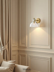Glavira Recycled Glass Double Sconce - Indoor Brass Wall Lighting
